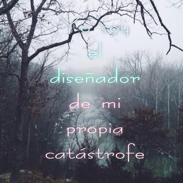 Yo Soy El Diseñador De Mi Propia Catástrofe