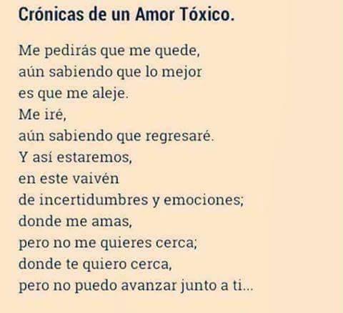 Crónicas de un Amor Tóxico. 