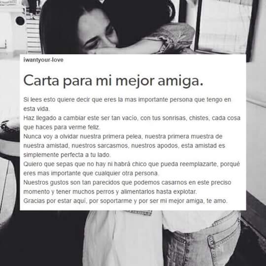 Carta Para Mi Mejor Amiga - FRASES.PW