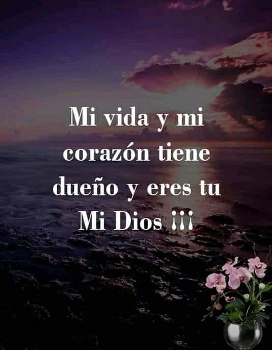 Mi vida y mi corazón tiene dueño y eres tu mi Dios 