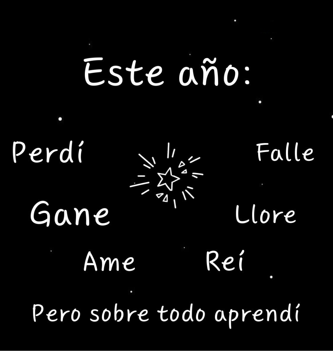 Este año perdí falle, gane, llore ame, reí pero sobre todo aprendí