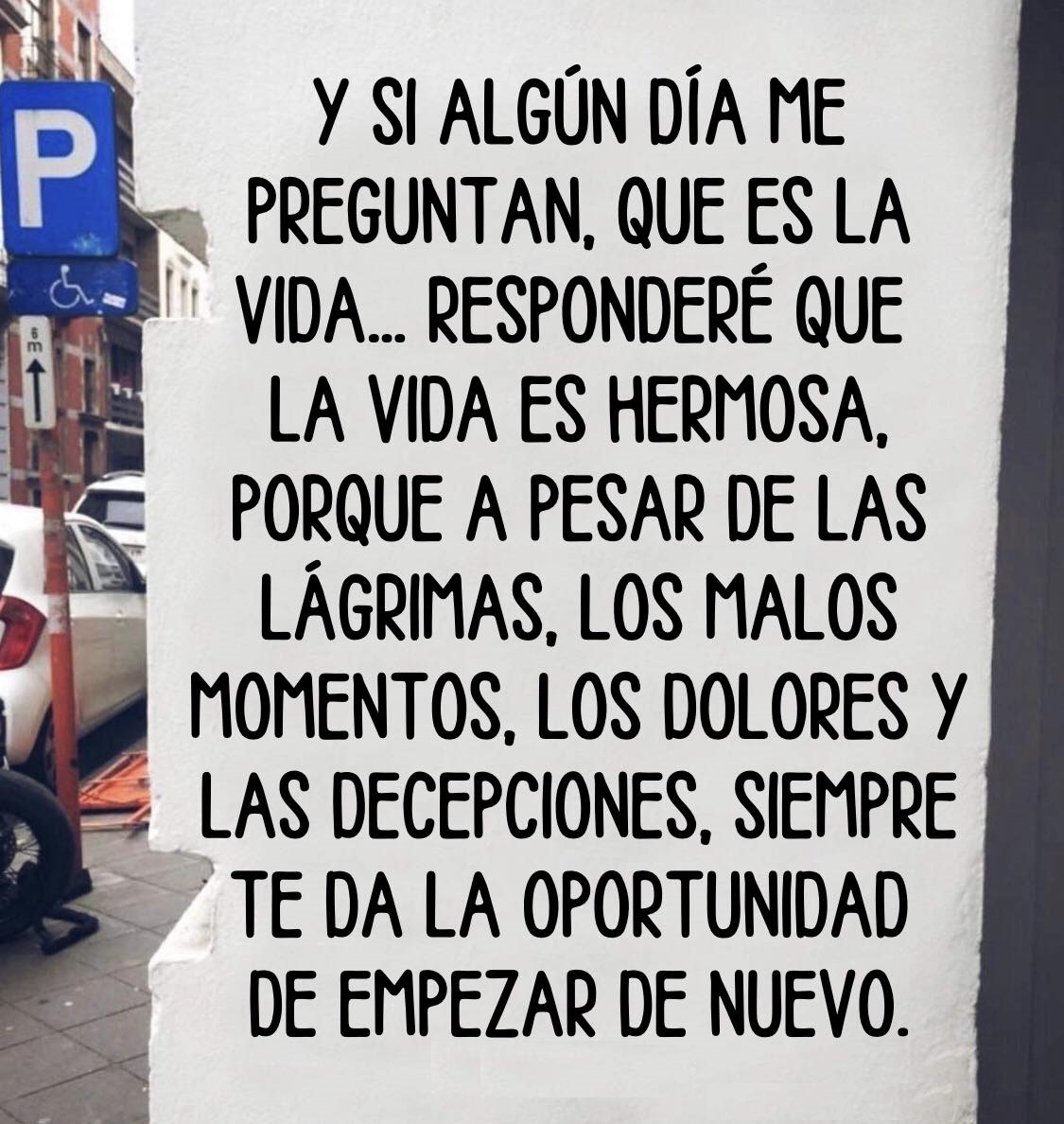 Y si algún día me preguntan que es la vida... Responderé que la vida es hermosa