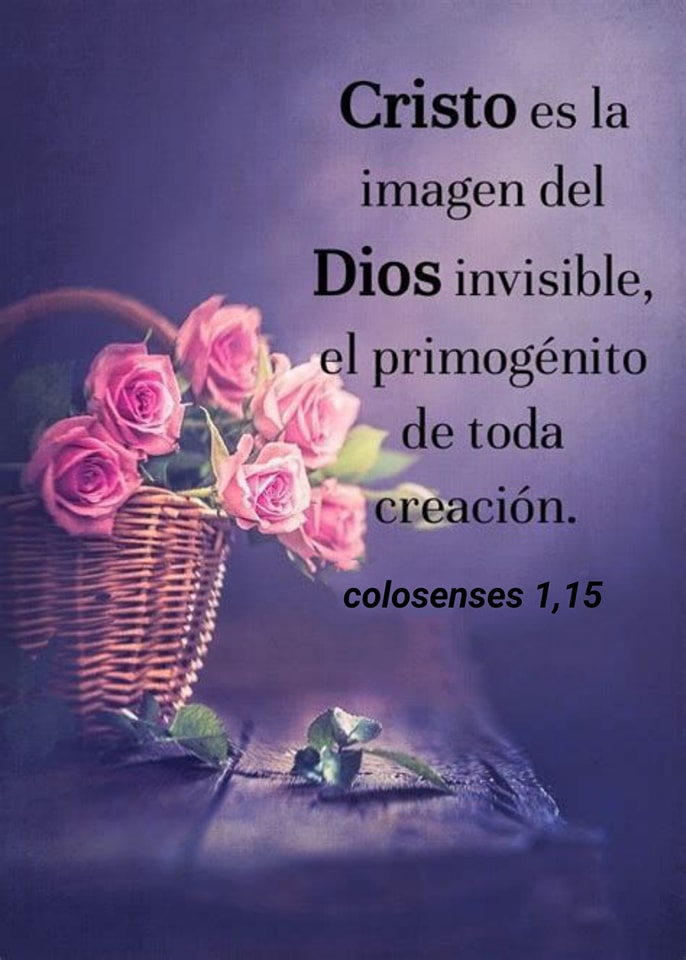 Cristo es la imagen del Dios invisible, el primogénito de toda creación. colosenses 1, 15