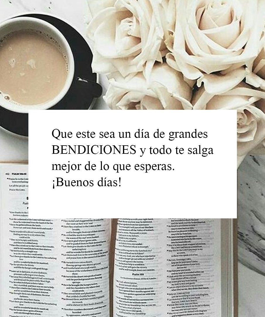 Que este sea un día de grandes BENDICIONES