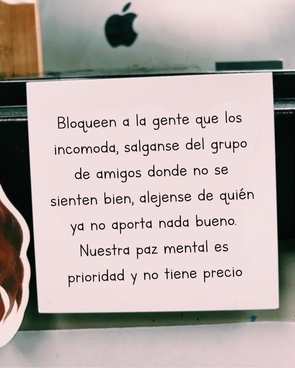 Bloqueen a la gente que los incomoda salganse de grupos de amigos donde no se sienten bien