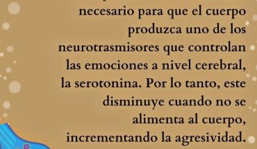 La dieta es la principal fuente de triptófano