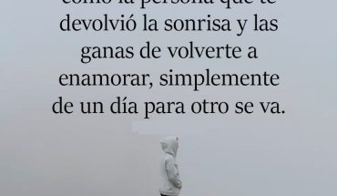 Triste? Triste es ver como la persona que te devolvió la sonrisa