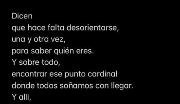 BRÚJULA Dicen que hace falta desorientarse, una y otra vez, para saber quién eres