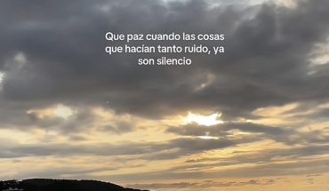 Que paz cuando las cosas que hacían tanto ruido, ya son silencio