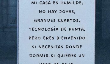 Mi casa es humilde, no hay joyas, grandes cuartos, tecnología de punta