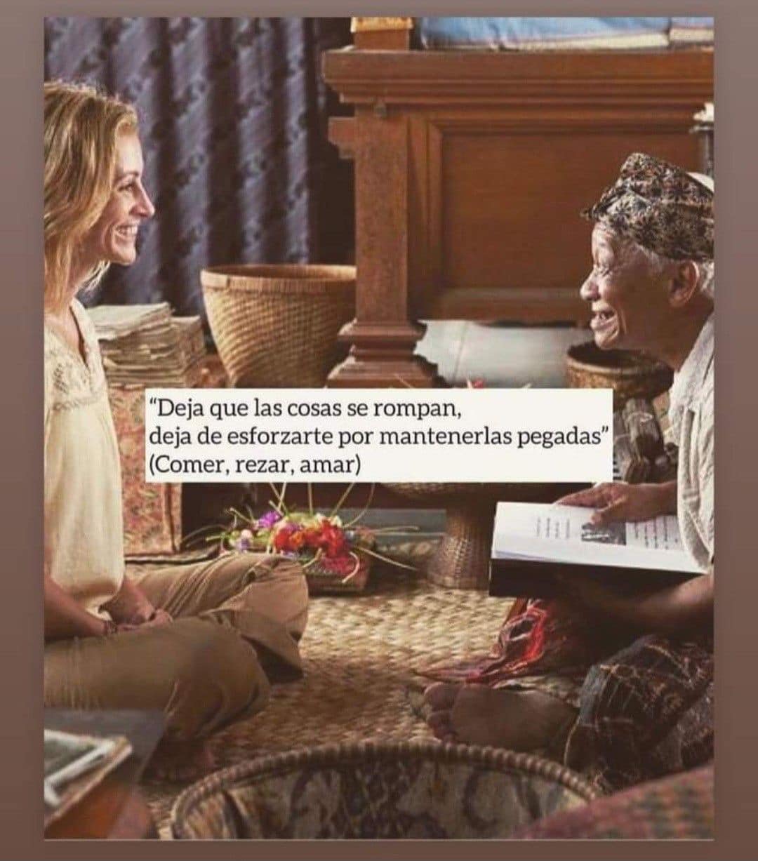 Deja que las cosas se rompan,  deja de esforzarte por mantenerlas pegadas