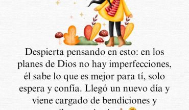 Despierta pensando en esto: En los planes de Dios no hay imperfecciones