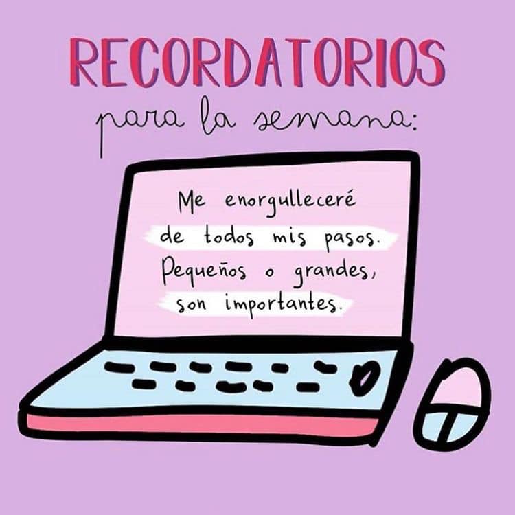 Recordatorio para la semana: