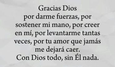 Gracias Dios por darme fuerzas, por sostener mi mano, por creer en mí