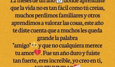 12 meses de un año donde aprendiste que la vida no es tan fácil como tú creías