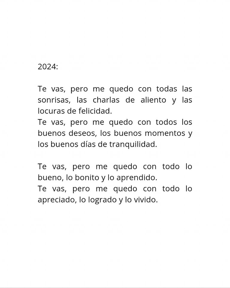 2024: Te vas, pero me quedo con todas las sonrisas