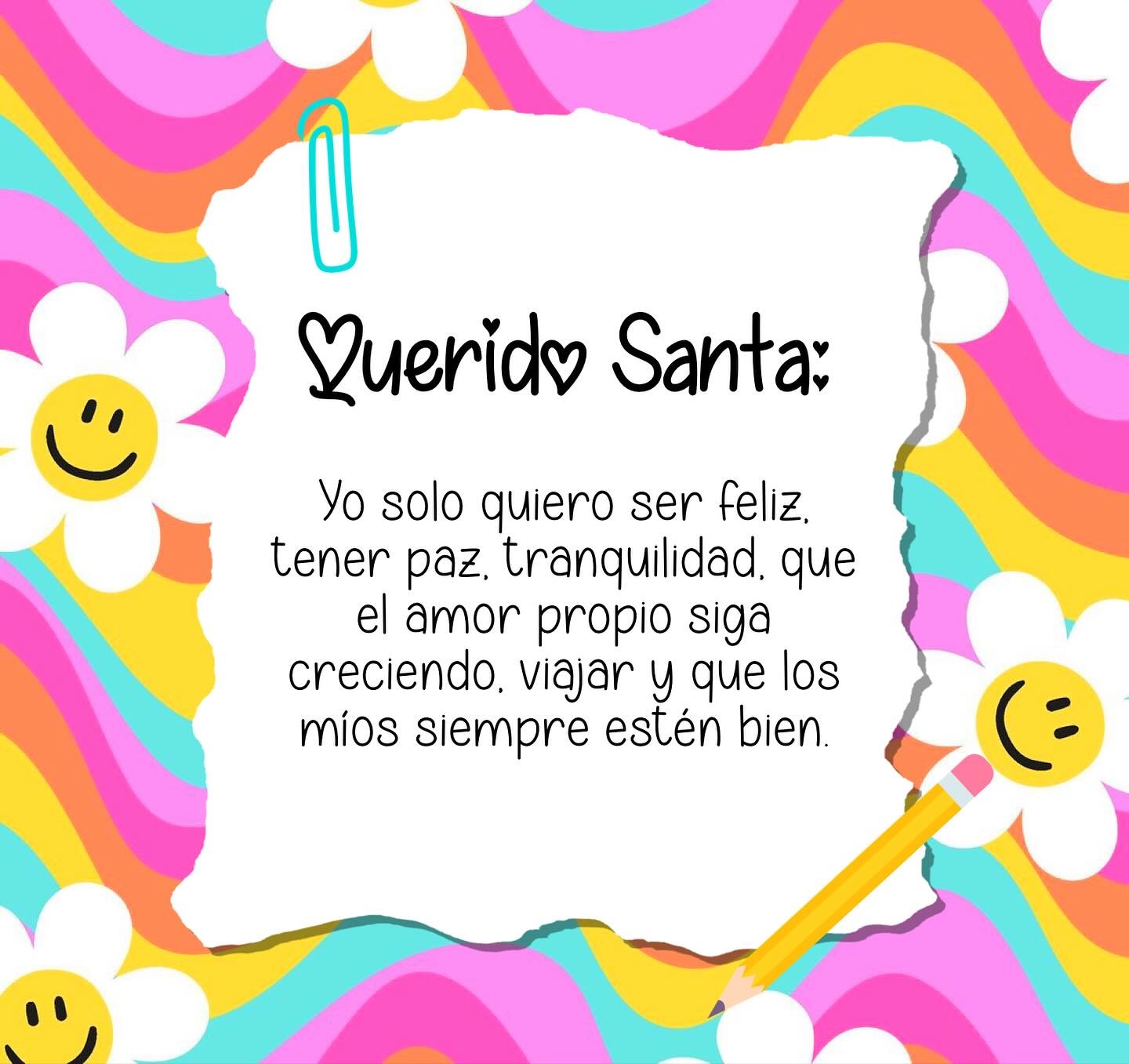 Querido Santa: Yo solo quiero ser Feliz