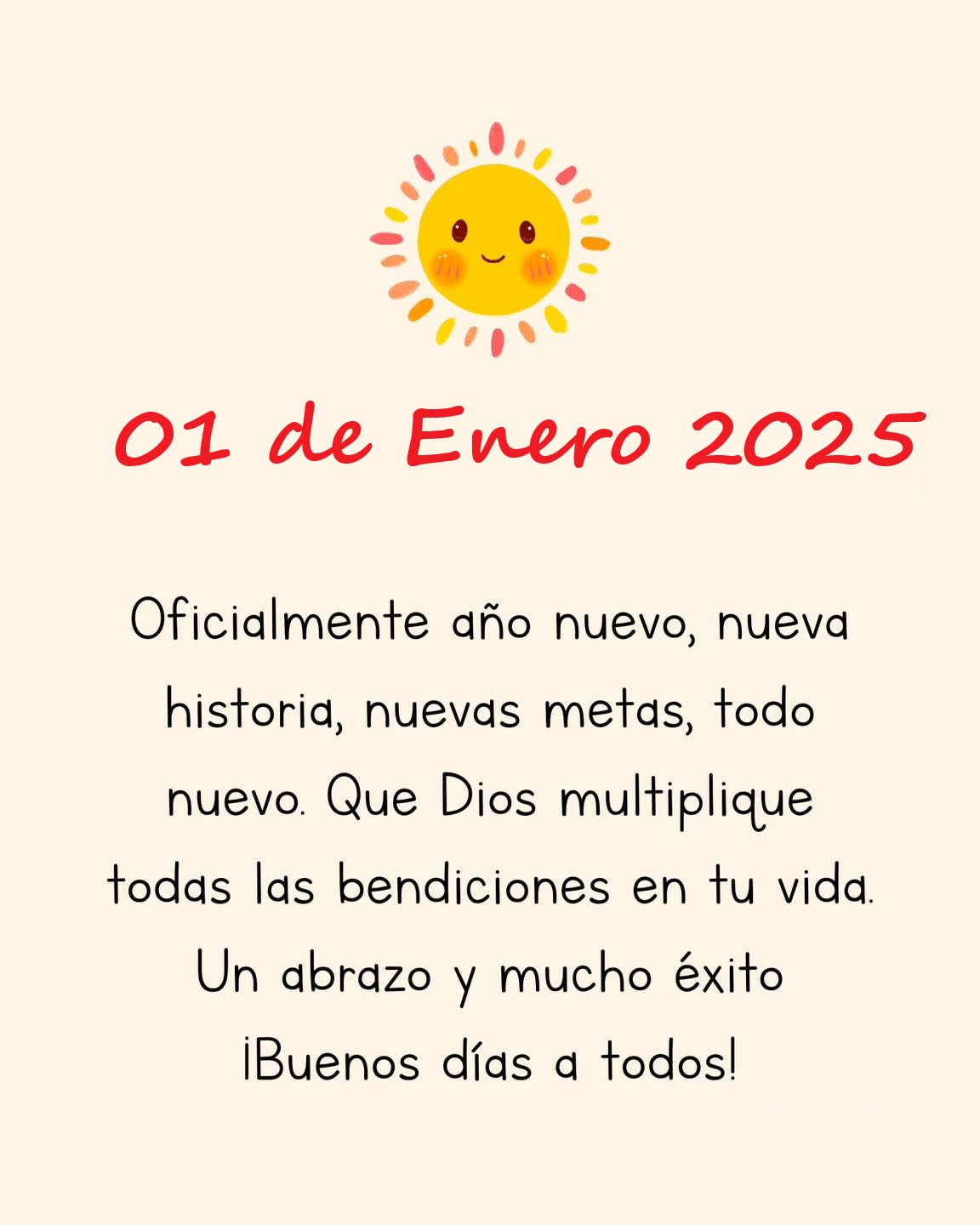 01 de Enero 2025 Oficialmente año nuevo