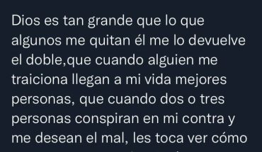 Dios es tan grande que lo que algunos me quitan él me lo devuelve el doble