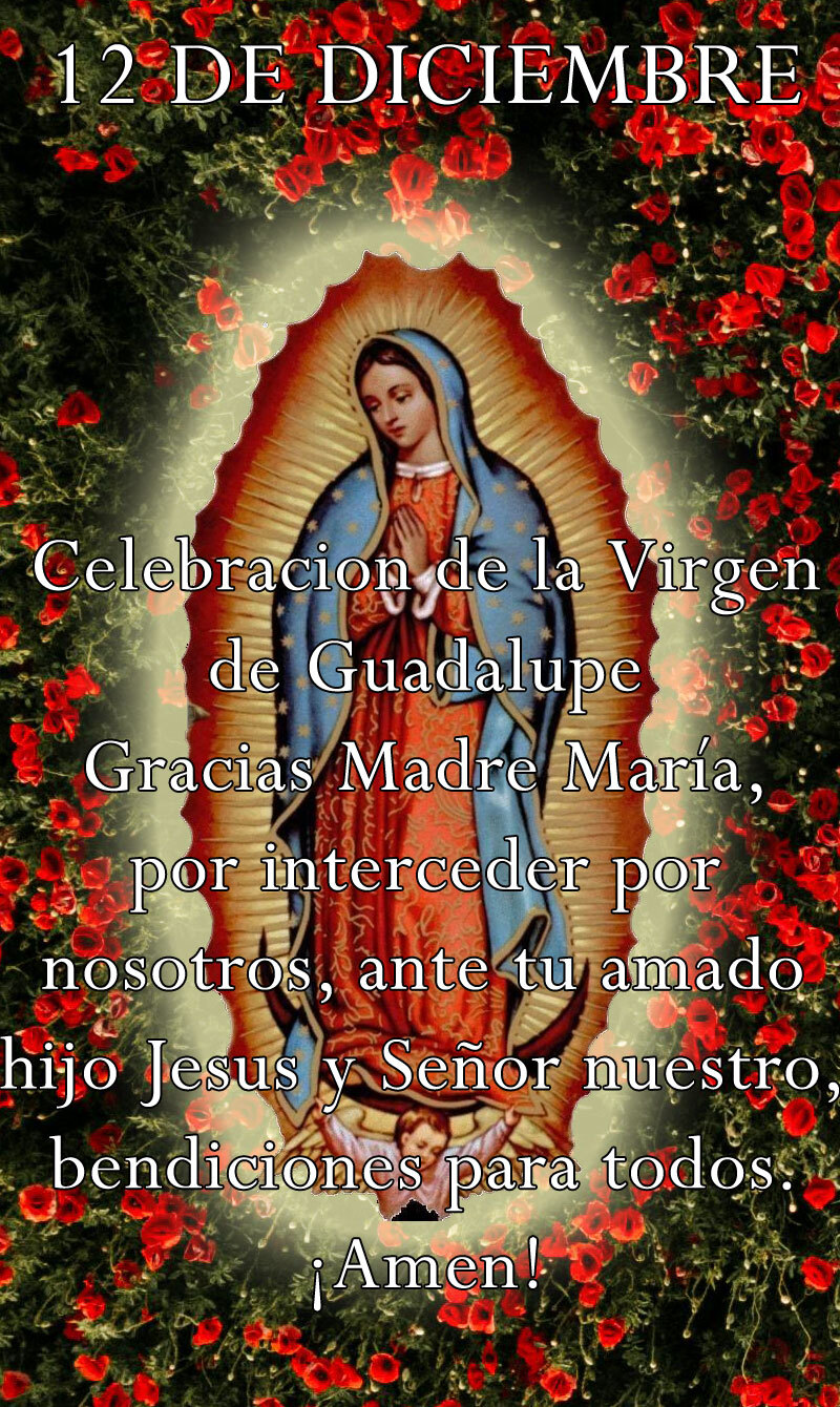12 de Diciembre: Celebración de la Virgen de Guadalupe