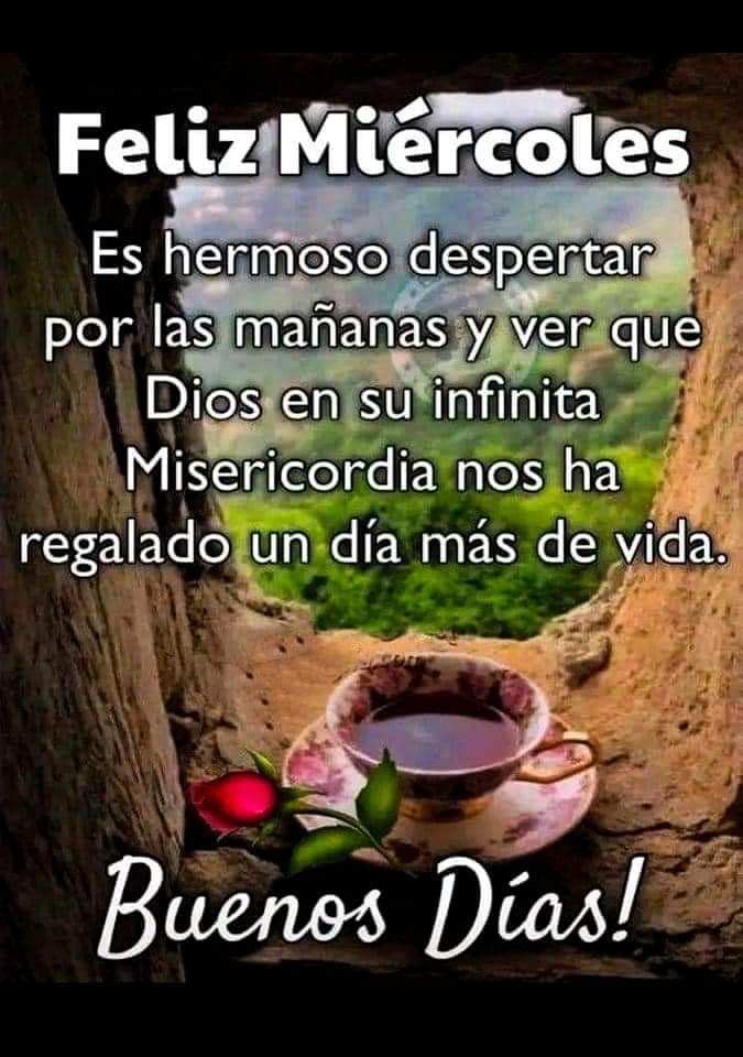 Feliz Miércoles Es hermoso despertar por las mañanas