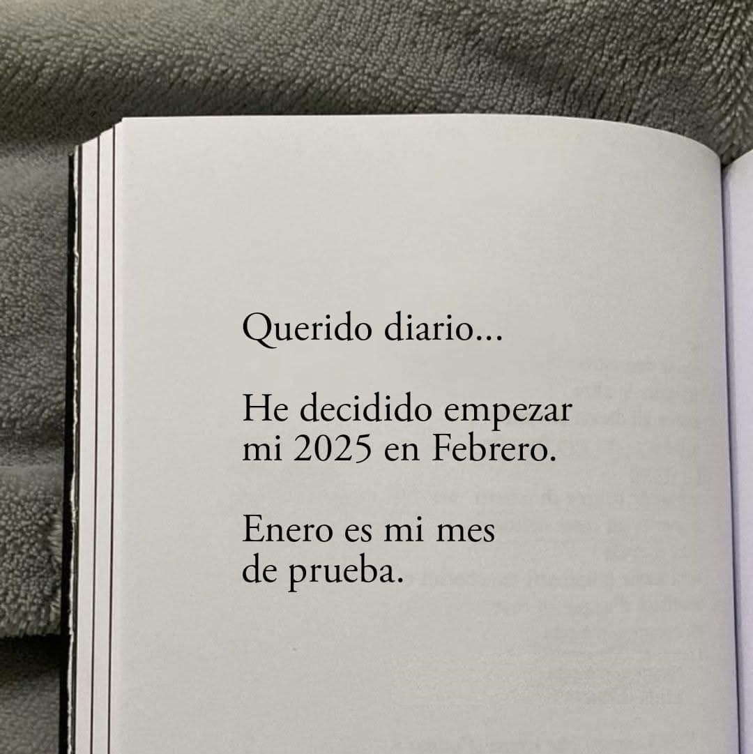 Querido diario... He decidido empezar mi 2025 en febrero