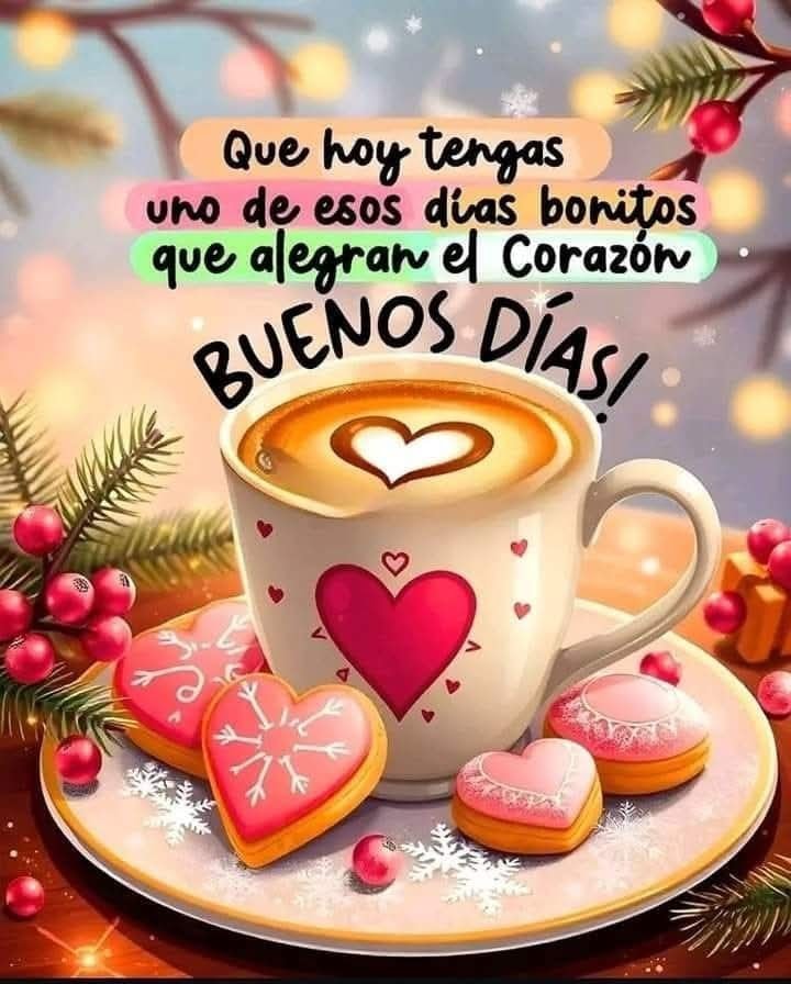 Que hoy tengas uno de esos días bonitos que alegran el corazón ¡Buenos días!