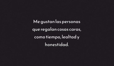 Me gustan las personas que regalan cosas caras