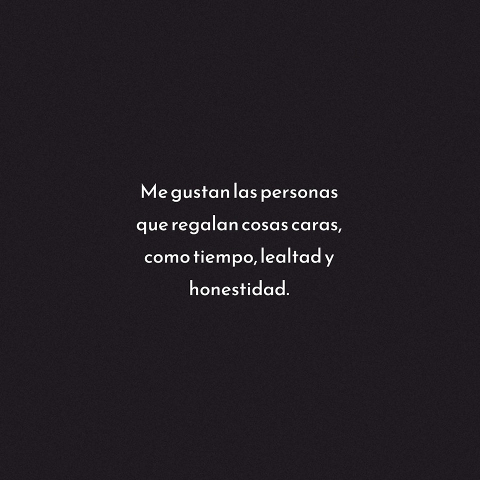 Me gustan las personas que regalan cosas caras