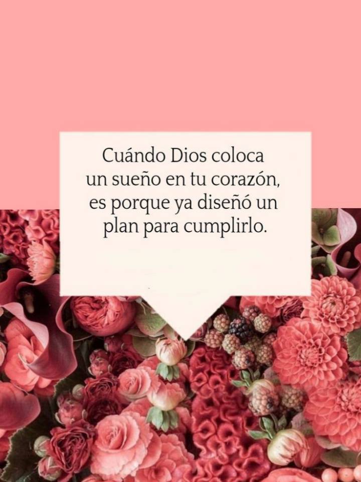 Cuando Dios coloca un sueño en tu corazón, Es porque ya diseñó un plan