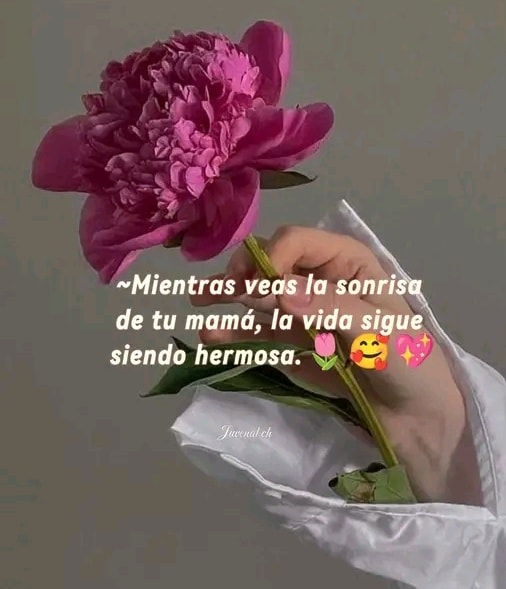 Mientras veas la sonrisa de tu mamá, la vida sigue siendo hermosa
