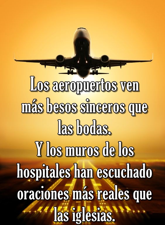 Los aeropuertos ven más besos sinceros que la bodas