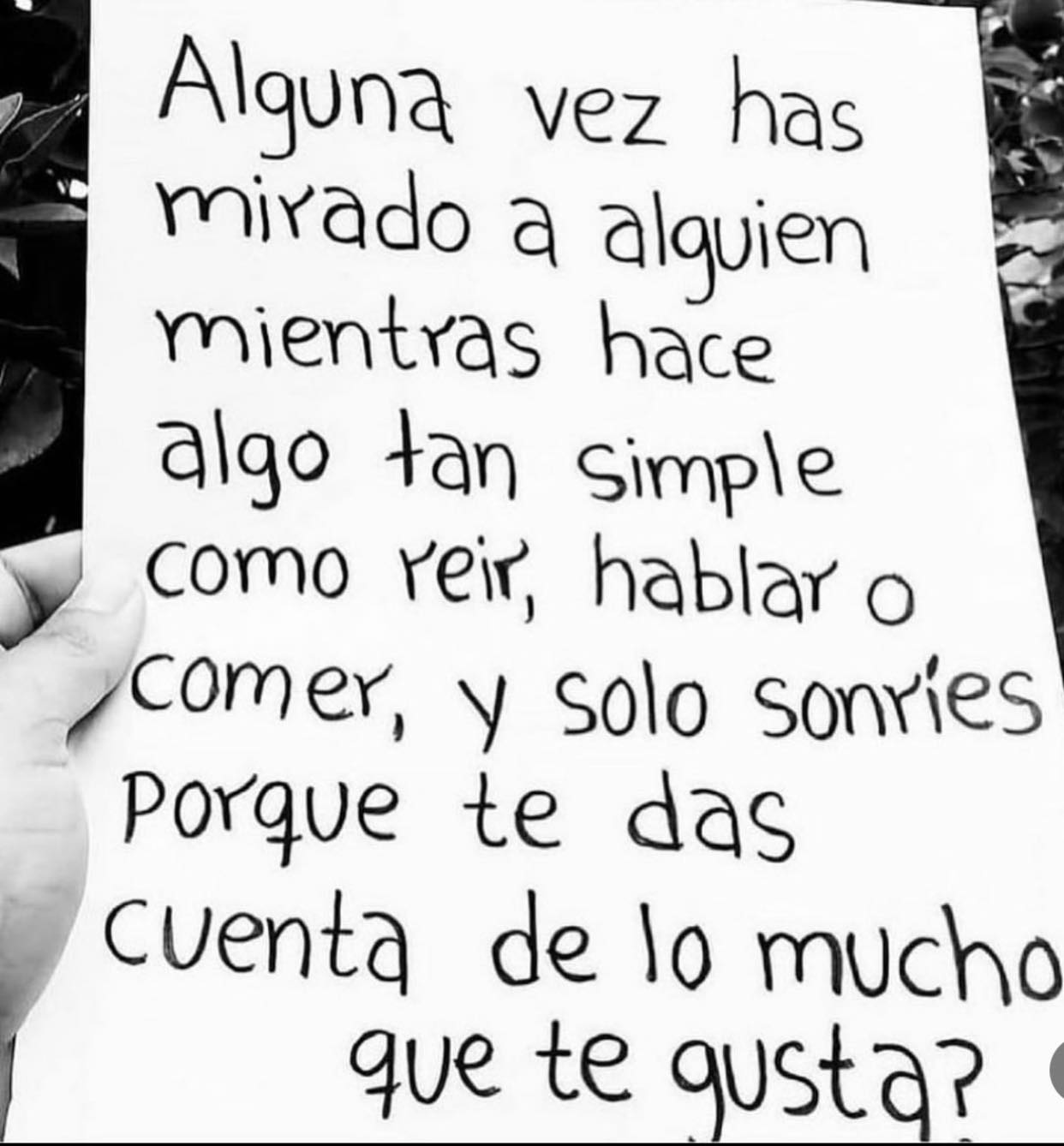 Alguna vez has mirado a alguien mientras hace algo tan simple como reír