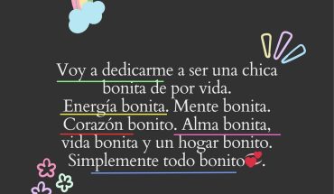 Voy a dedicarme a ser una chica bonita de por vida