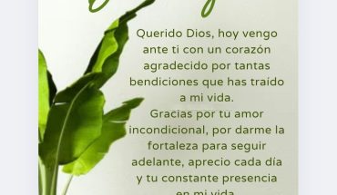 Domingo Querido Dios, hoy vengo ante ti con un corazón agradecido