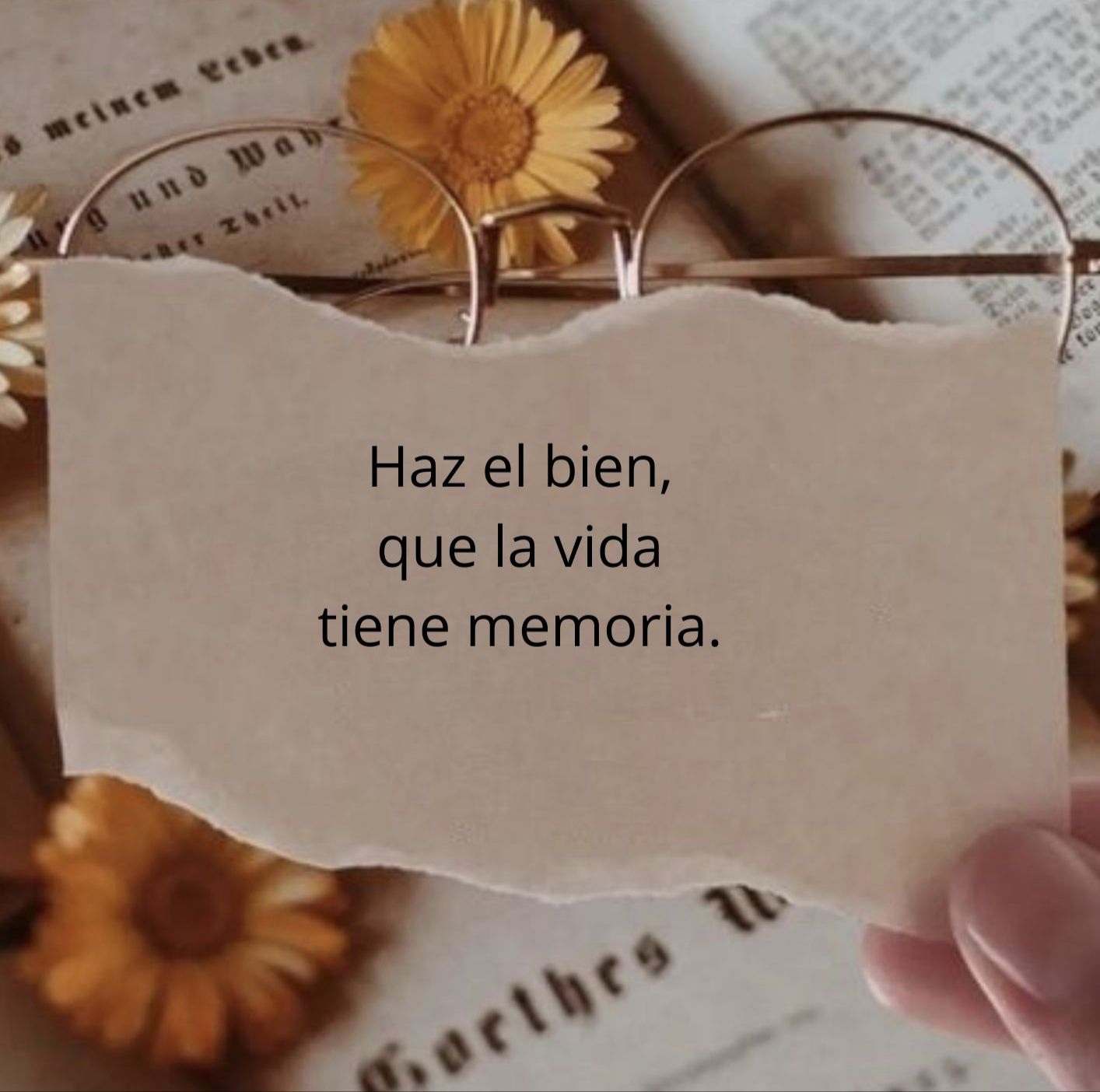Haz el bien, que la vida tiene memoria