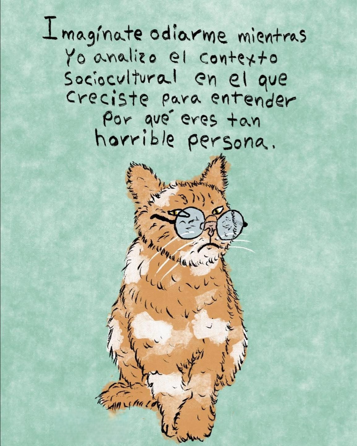 Imaginate odiarme mientras yo analizo el contexto sociocultural en el que creciste