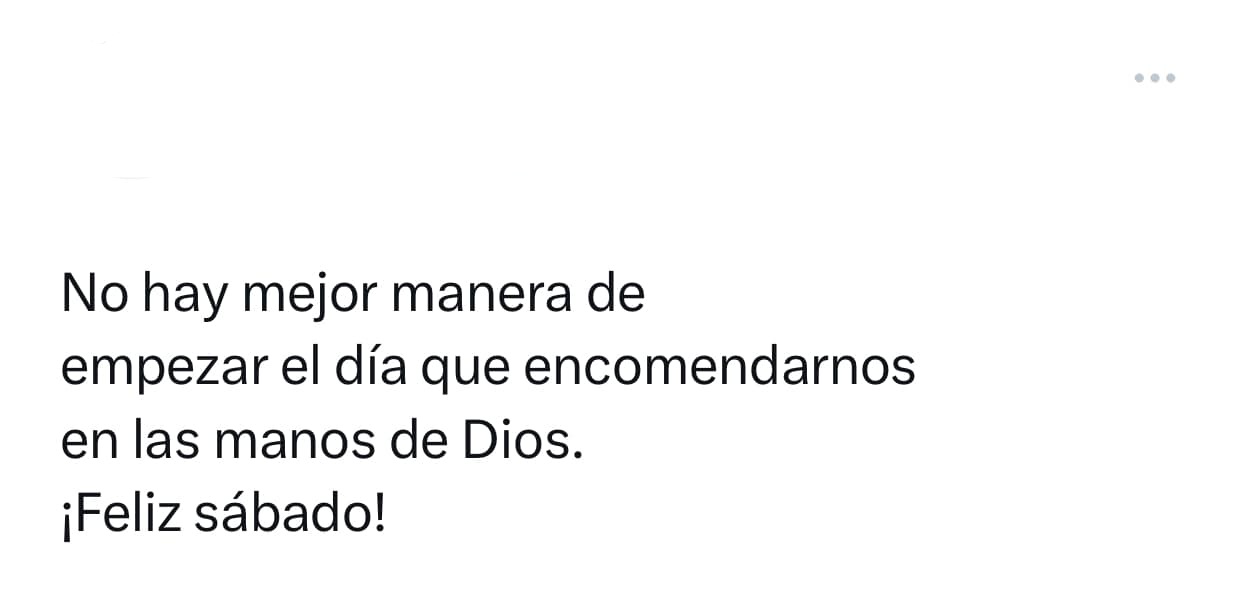No hay mejor manera de empezar el dia que encomendarnos en las manos de Dios