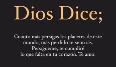 Dios Dice: Cuanto más persigas los placeres de este mundo, más perdido te sentirás