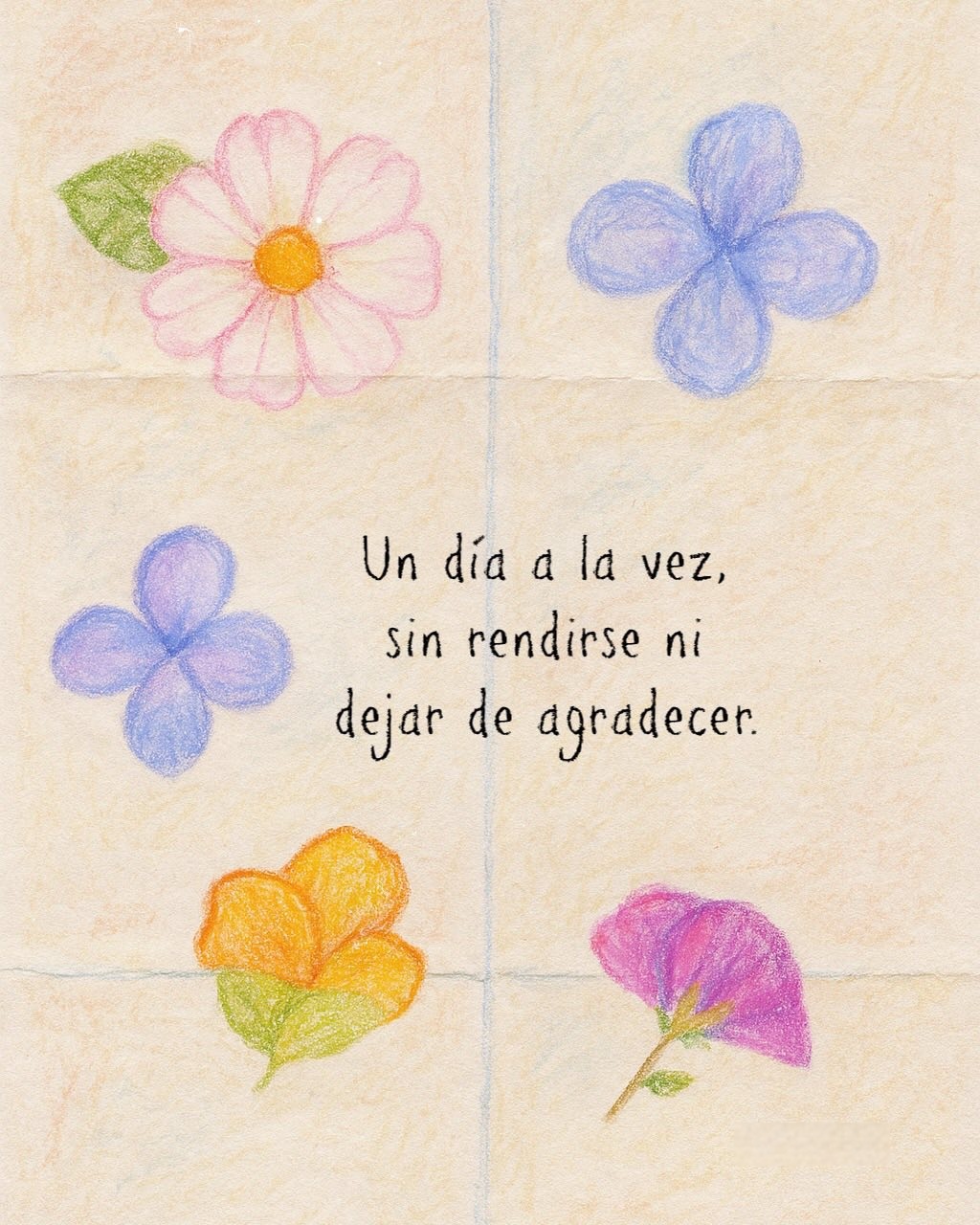 Un día a la vez, sin rendirse ni dejar de agradecer