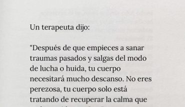 Un terapeuta dijo: Después de que empieces a sanar traumas pasados...