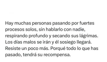 Hay muchas personas pasando por fuertes procesos solos