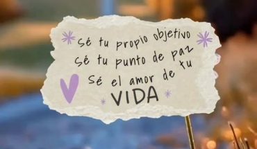Se tu propio objetivo Se tu punto de paz Se el amor de tu vida