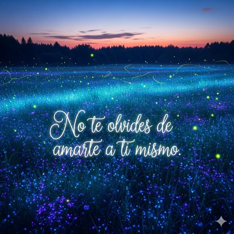 No te olvides de amarte a ti mismo