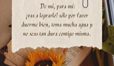 De mi, para mi: Vas a lograrlo solo por favor duerme bien