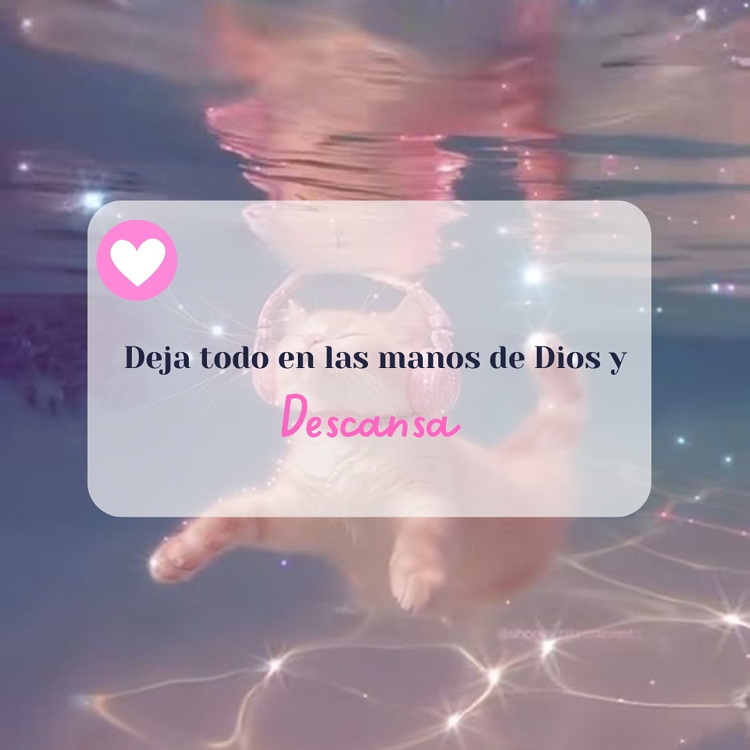 Deja todo en las manos de Dios y descansa