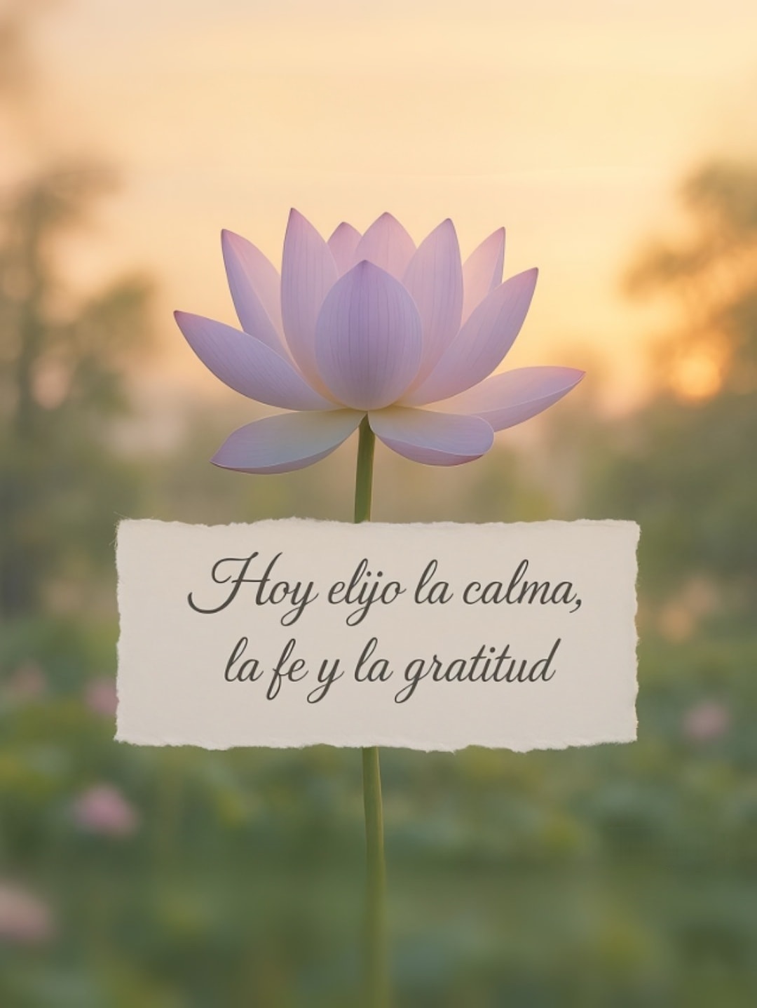 Hoy elijo la calma, la fe y la gratitud