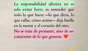 La responsabilidad afectiva no es solo evitar herir