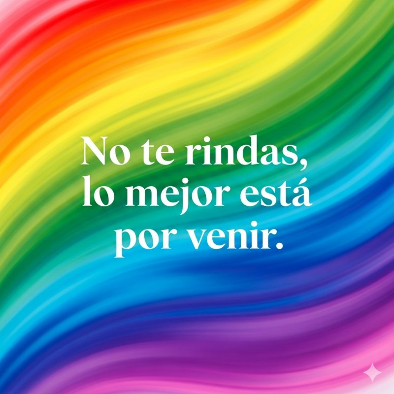 No te rindas, lo mejor está por venir