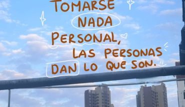 No hay que tomarse nada personal, las personas dan lo que son